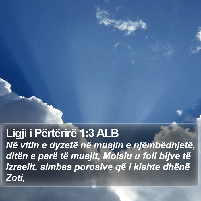 Ligji i Përtërirë 1:3 ALB Bible Study