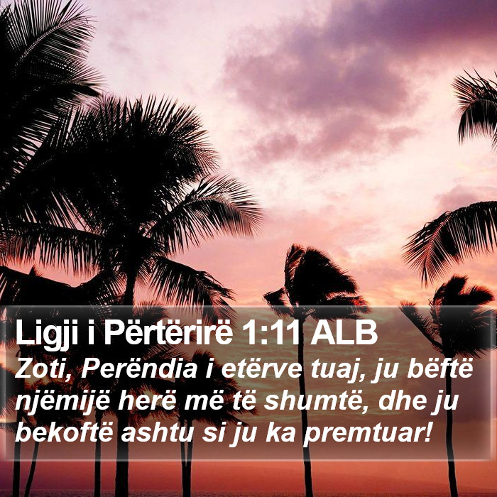 Ligji i Përtërirë 1:11 ALB Bible Study