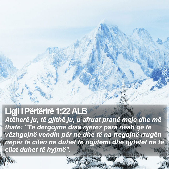 Ligji i Përtërirë 1:22 ALB Bible Study