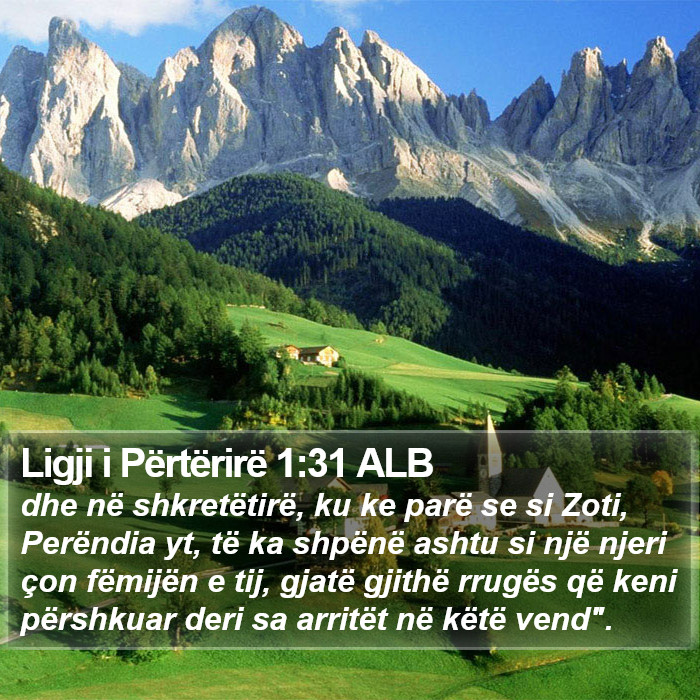 Ligji i Përtërirë 1:31 ALB Bible Study