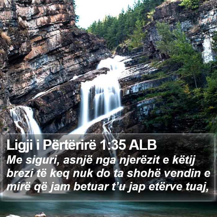 Ligji i Përtërirë 1:35 ALB Bible Study