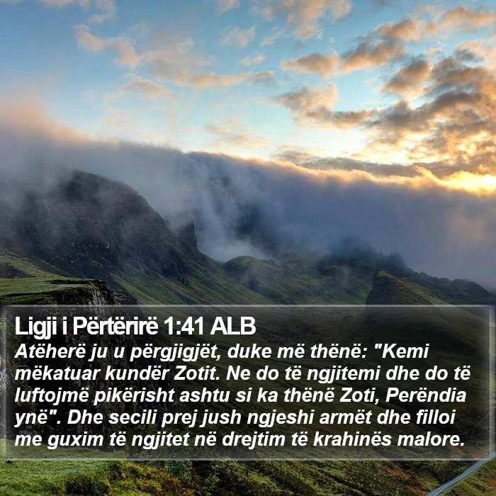 Ligji i Përtërirë 1:41 ALB Bible Study