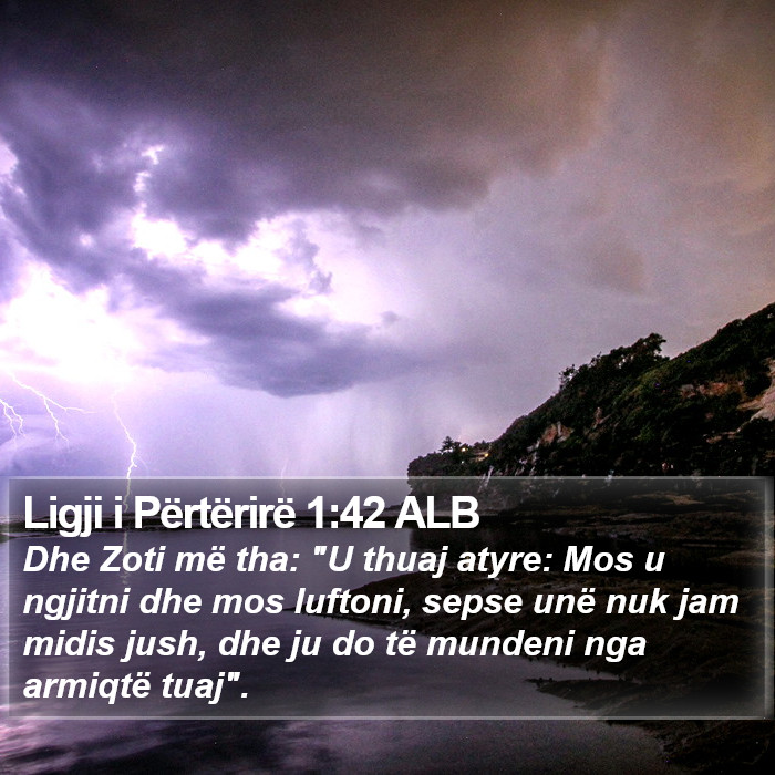 Ligji i Përtërirë 1:42 ALB Bible Study