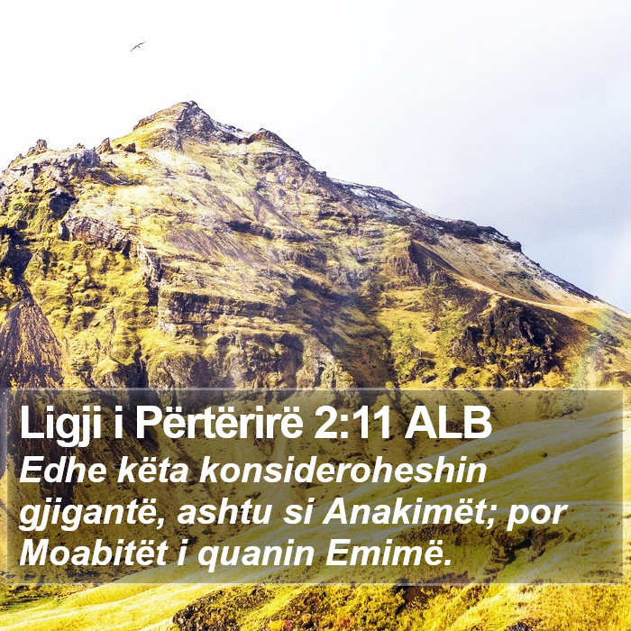 Ligji i Përtërirë 2:11 ALB Bible Study