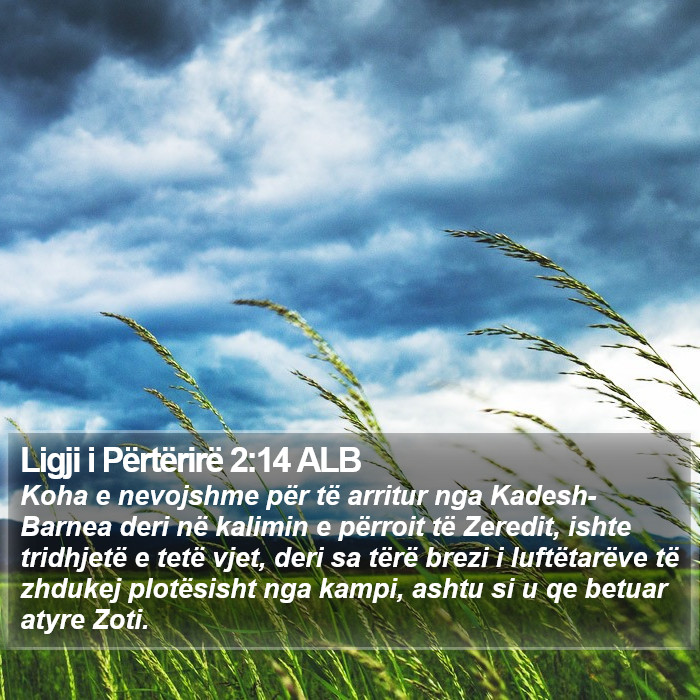 Ligji i Përtërirë 2:14 ALB Bible Study