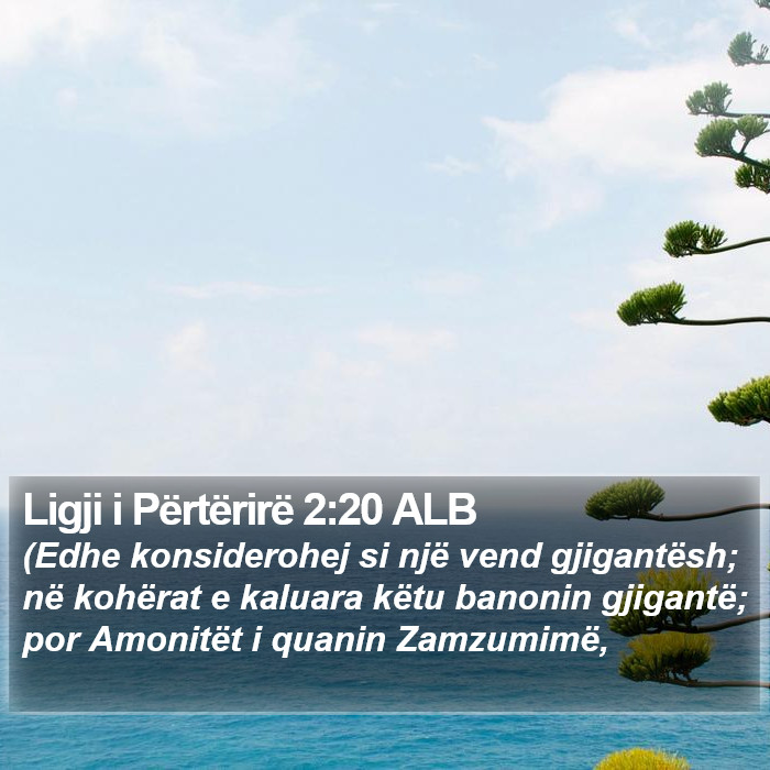 Ligji i Përtërirë 2:20 ALB Bible Study