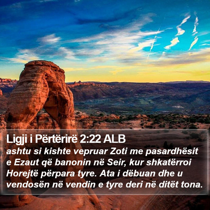 Ligji i Përtërirë 2:22 ALB Bible Study