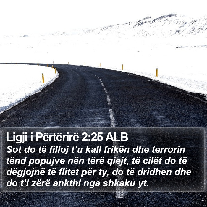 Ligji i Përtërirë 2:25 ALB Bible Study