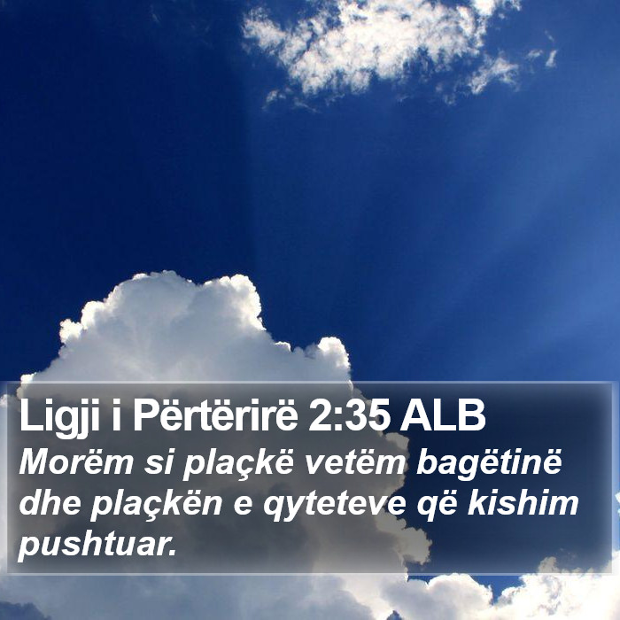Ligji i Përtërirë 2:35 ALB Bible Study