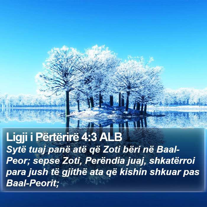 Ligji i Përtërirë 4:3 ALB Bible Study