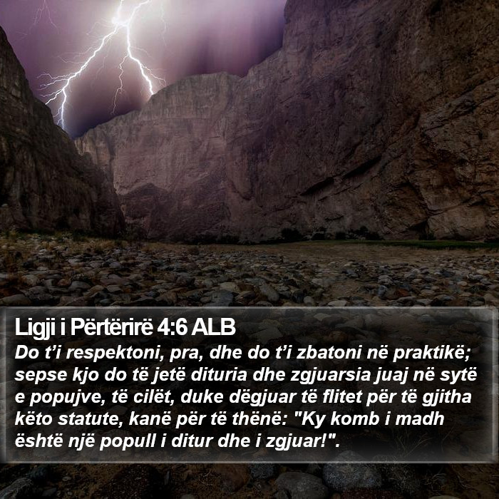 Ligji i Përtërirë 4:6 ALB Bible Study