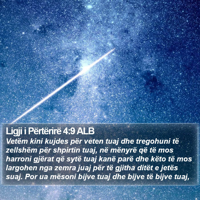 Ligji i Përtërirë 4:9 ALB Bible Study