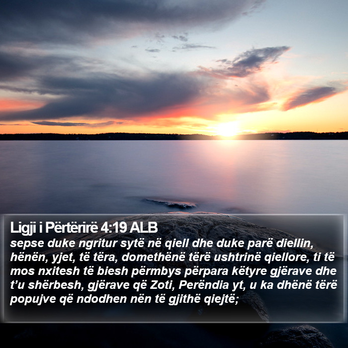 Ligji i Përtërirë 4:19 ALB Bible Study