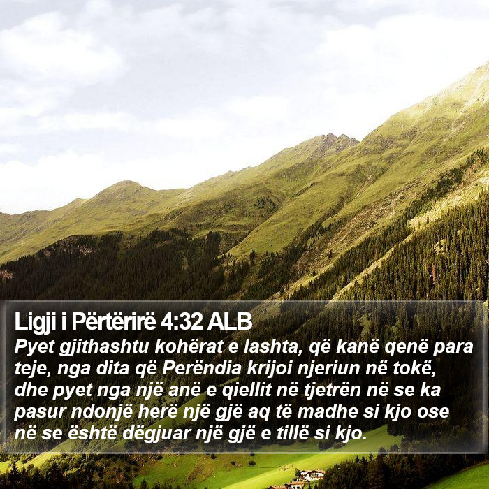 Ligji i Përtërirë 4:32 ALB Bible Study