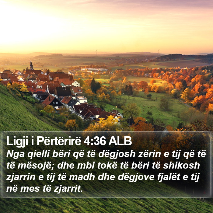 Ligji i Përtërirë 4:36 ALB Bible Study