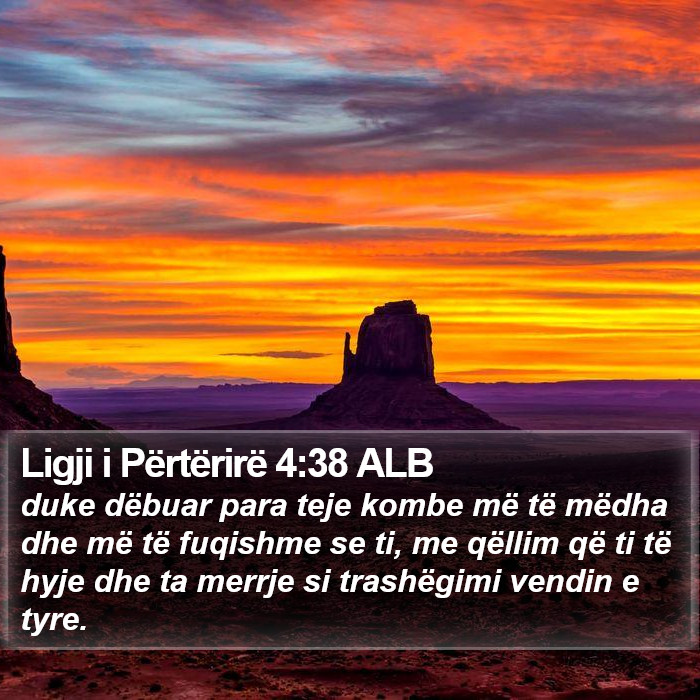 Ligji i Përtërirë 4:38 ALB Bible Study