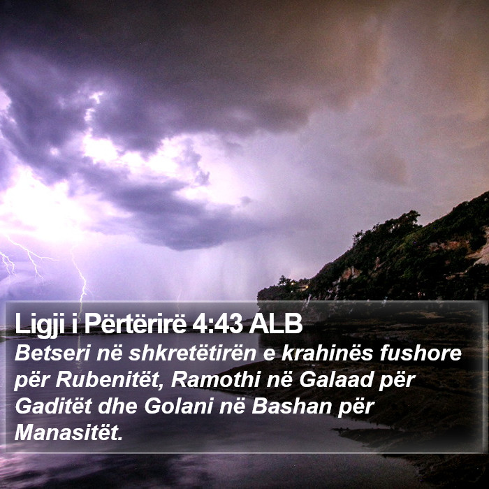 Ligji i Përtërirë 4:43 ALB Bible Study