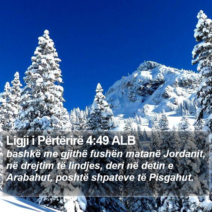 Ligji i Përtërirë 4:49 ALB Bible Study