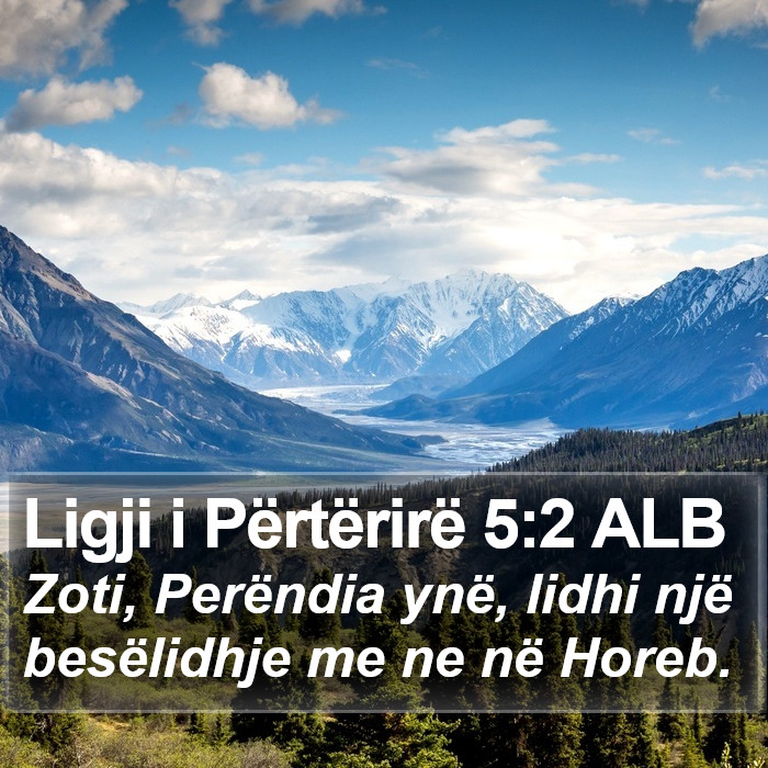 Ligji i Përtërirë 5:2 ALB Bible Study