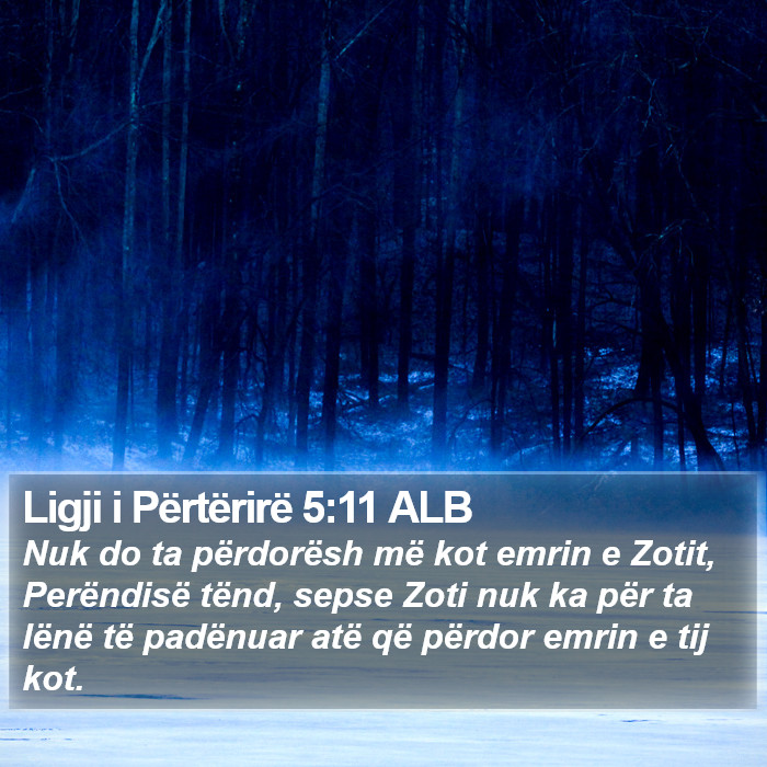 Ligji i Përtërirë 5:11 ALB Bible Study