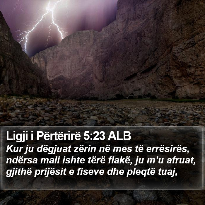 Ligji i Përtërirë 5:23 ALB Bible Study