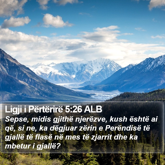 Ligji i Përtërirë 5:26 ALB Bible Study