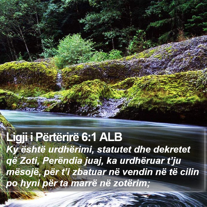 Ligji i Përtërirë 6:1 ALB Bible Study