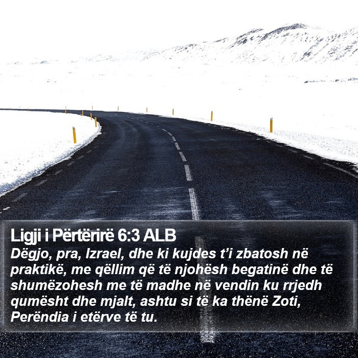 Ligji i Përtërirë 6:3 ALB Bible Study