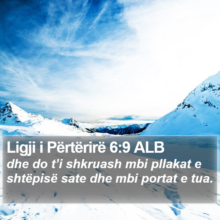 Ligji i Përtërirë 6:9 ALB Bible Study