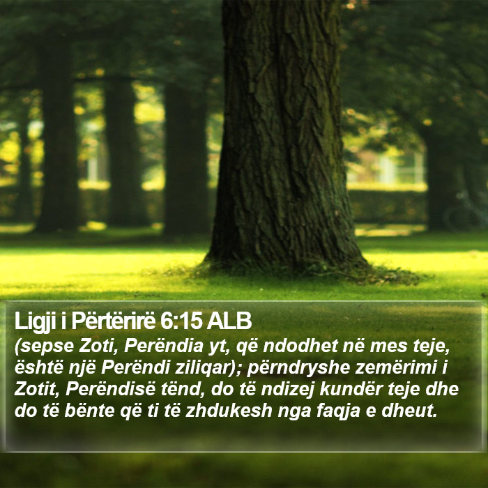 Ligji i Përtërirë 6:15 ALB Bible Study