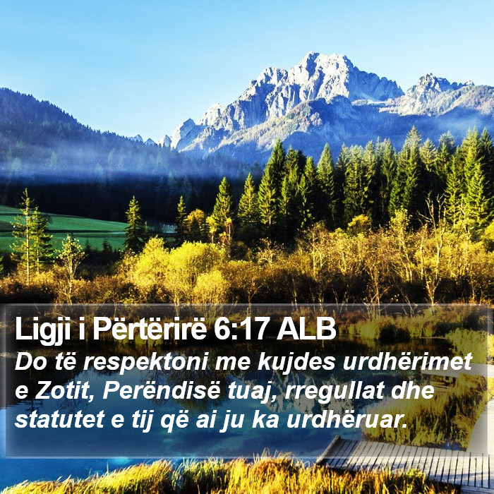 Ligji i Përtërirë 6:17 ALB Bible Study