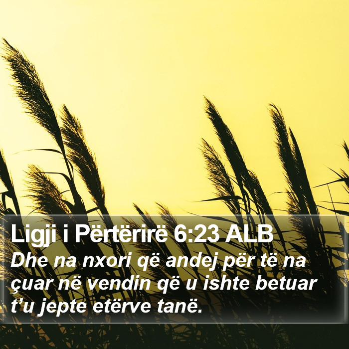 Ligji i Përtërirë 6:23 ALB Bible Study