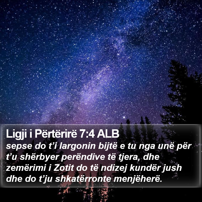 Ligji i Përtërirë 7:4 ALB Bible Study