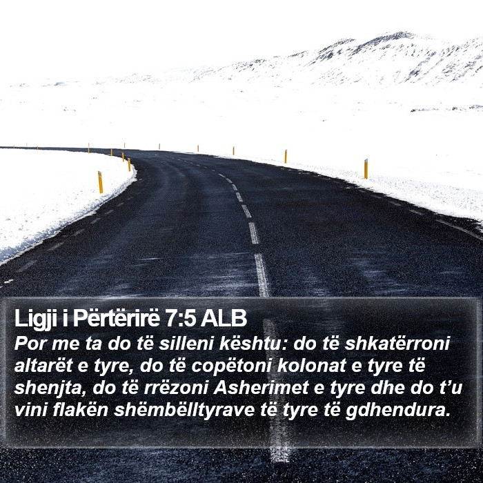 Ligji i Përtërirë 7:5 ALB Bible Study