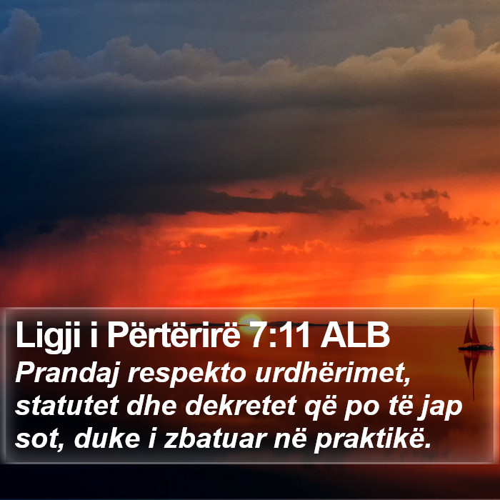 Ligji i Përtërirë 7:11 ALB Bible Study