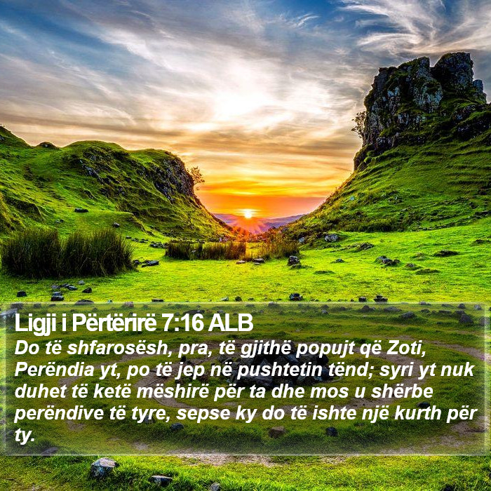 Ligji i Përtërirë 7:16 ALB Bible Study