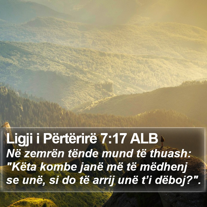Ligji i Përtërirë 7:17 ALB Bible Study