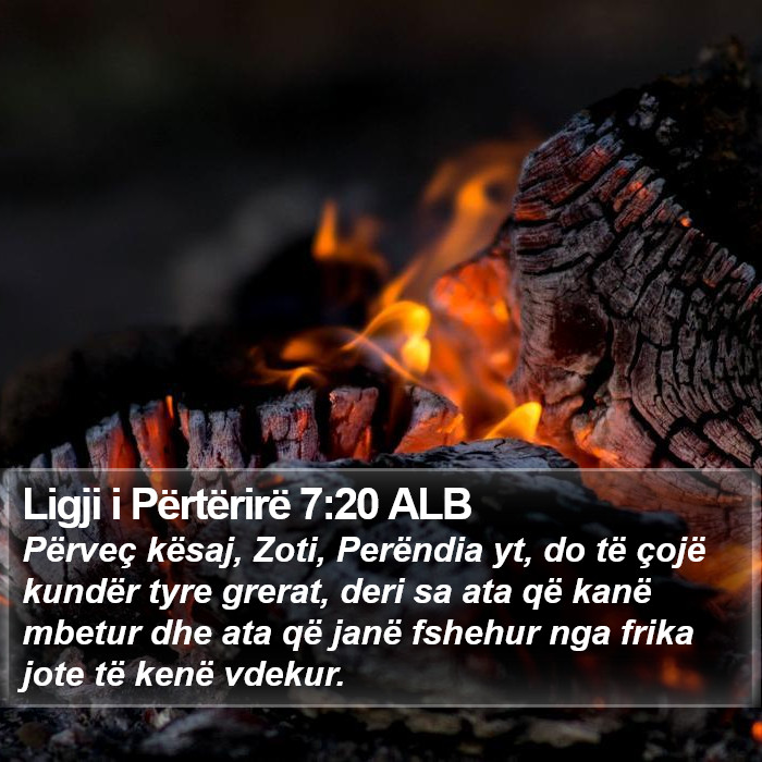 Ligji i Përtërirë 7:20 ALB Bible Study