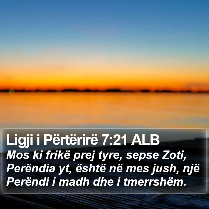Ligji i Përtërirë 7:21 ALB Bible Study