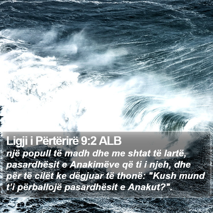 Ligji i Përtërirë 9:2 ALB Bible Study