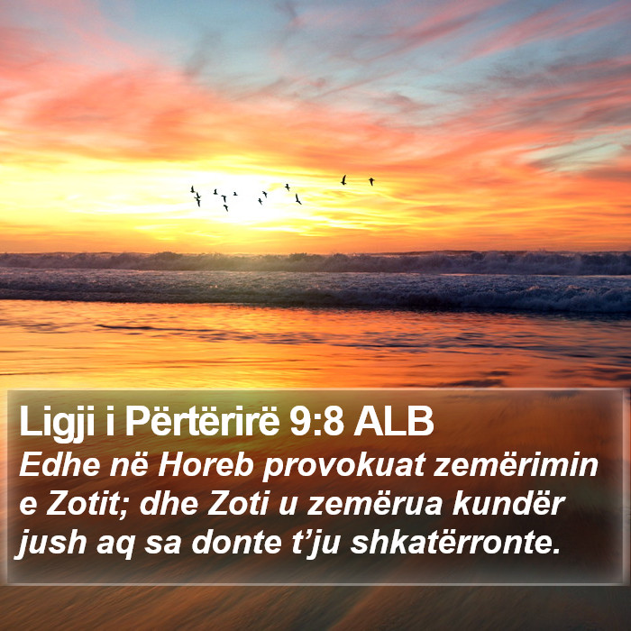 Ligji i Përtërirë 9:8 ALB Bible Study