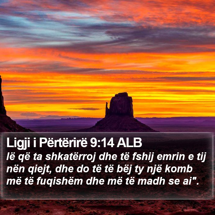 Ligji i Përtërirë 9:14 ALB Bible Study