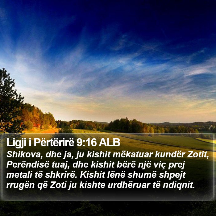 Ligji i Përtërirë 9:16 ALB Bible Study