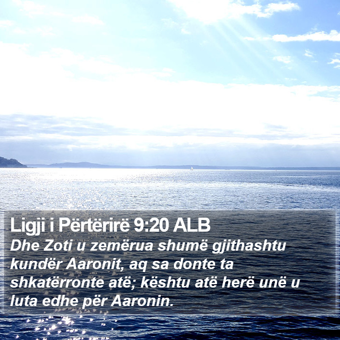Ligji i Përtërirë 9:20 ALB Bible Study