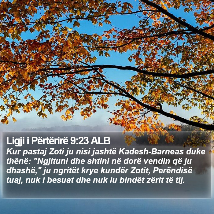 Ligji i Përtërirë 9:23 ALB Bible Study