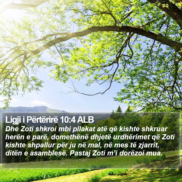 Ligji i Përtërirë 10:4 ALB Bible Study