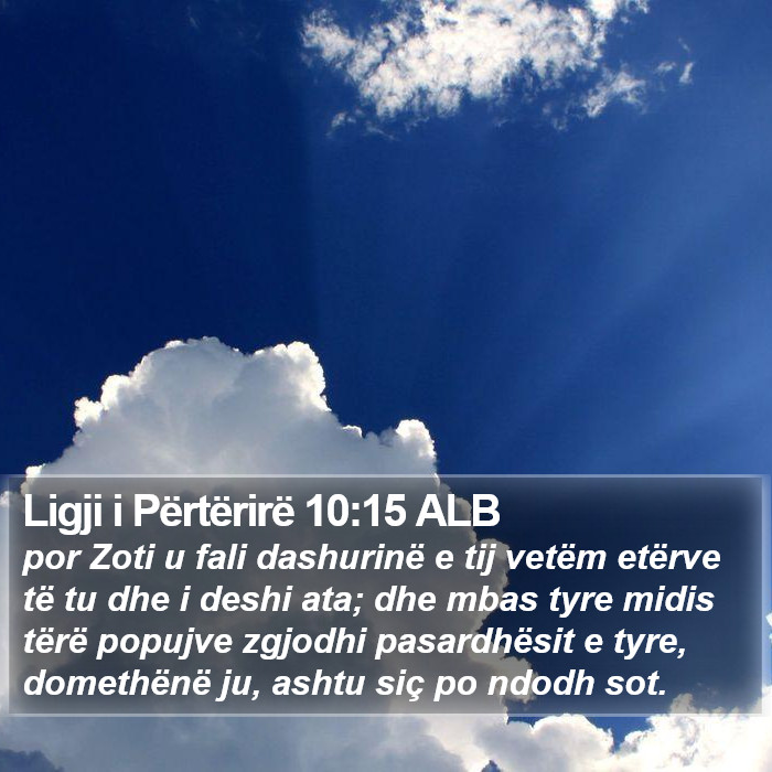 Ligji i Përtërirë 10:15 ALB Bible Study