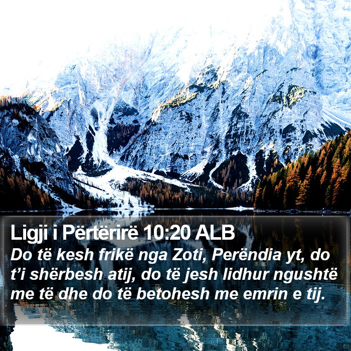 Ligji i Përtërirë 10:20 ALB Bible Study