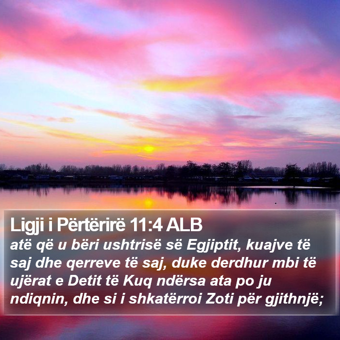 Ligji i Përtërirë 11:4 ALB Bible Study