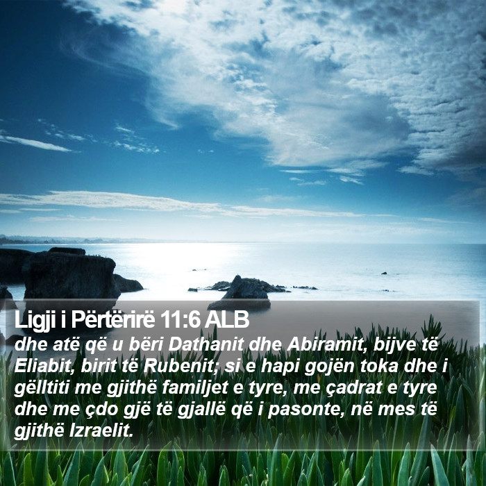 Ligji i Përtërirë 11:6 ALB Bible Study